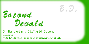 botond devald business card